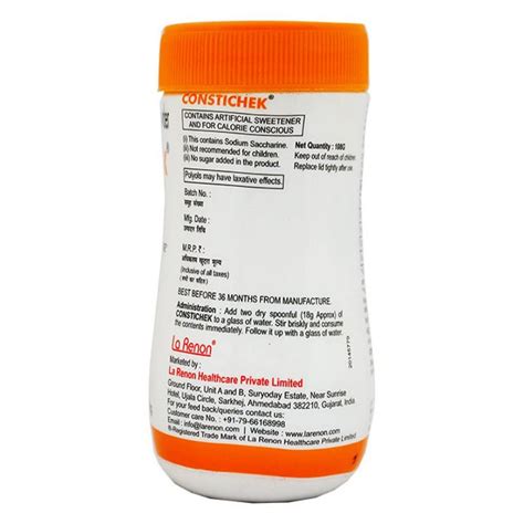 Consticheck Powder 108 gm Price, Uses, Side Effects, Composition.